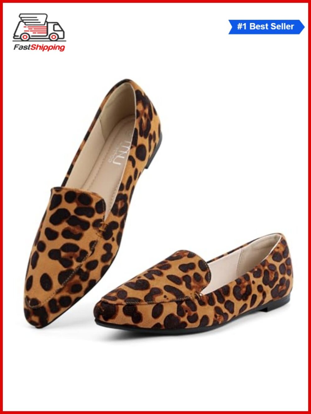 Pointed Toe Flats Women Comfort Business Casual Slip On Loafers Arch Support